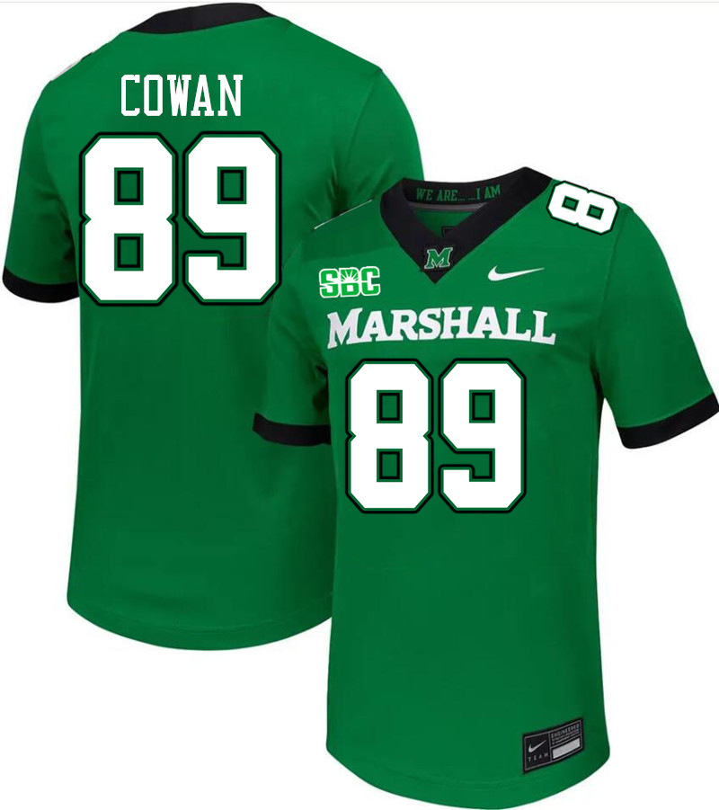 Marshall Thundering Herd #89 Atley Cowan College Football Jerseys Stitched-Green